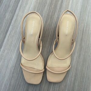 Tan Marc Fisher Slingback Heels